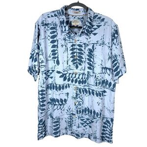 Quiksilver Waterman Shirt Mens XXL  Print Short Sleeve Button Up Vacation